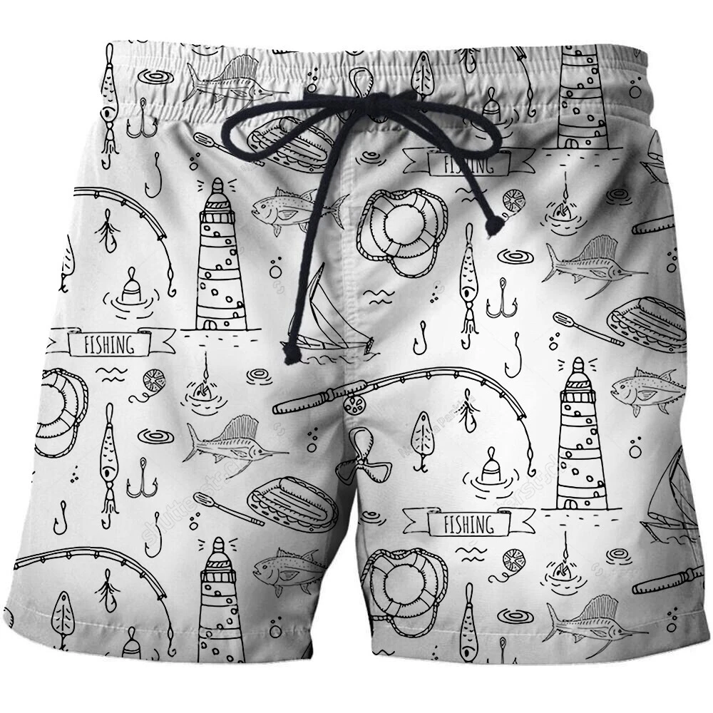 Забавные 3D рыбий летние мужские s пляжные шорты быстросохнущие Siwmwear трусы мужские плавательные трусы для плавания короткая пляжная одежда плюс размер S-6XL - Цвет: 5