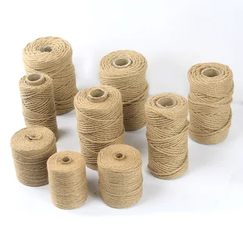 

Jute Twine Jute Strings 3 Ply 1/2/3/4/5/6mm Thickness Jute Rope for Decoration DIY Arts Bundling Crafts Wrapping KSI999