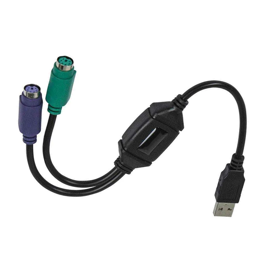 1 шт. USB Мужской 2-в-1 PS/2 клавиатура мышь к USB конвертер USB адаптер кабель сплиттер конвертер клавиатуры Адаптер