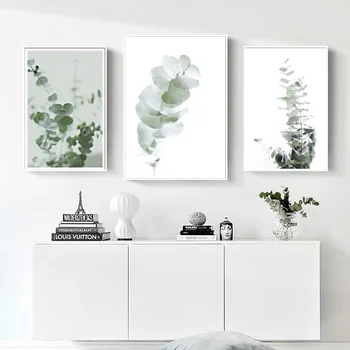 

Eucalyptus White Canvas Poster Nature Nordic Style Landscape Wall Art Print Painting Decorative Picture Living Room Decor