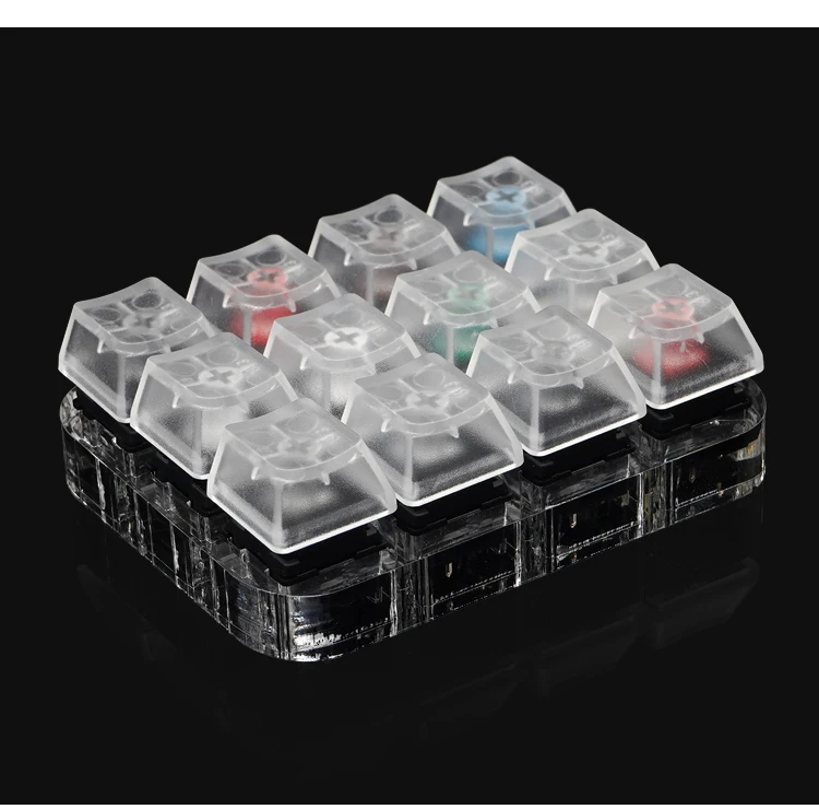 Teclado mecânico Switch Tester, Keycaps translúcidos, Cherry