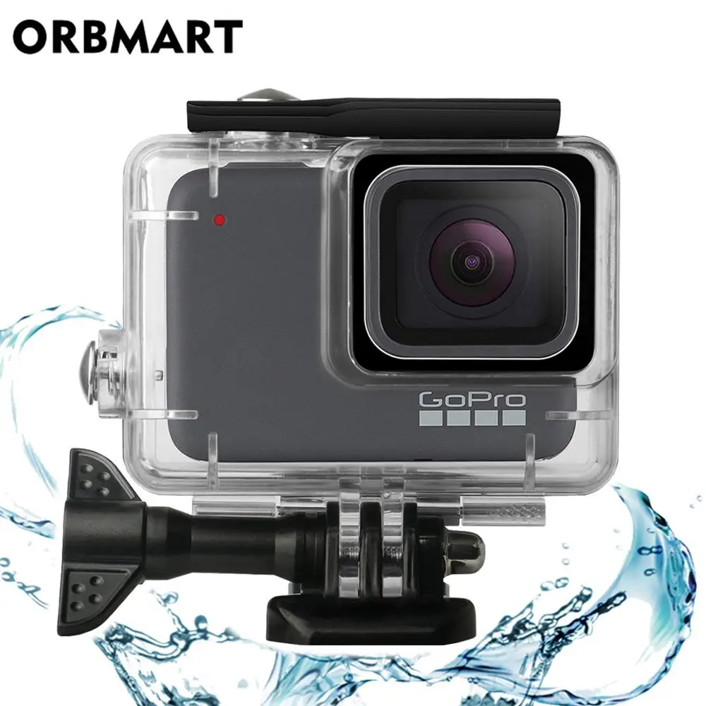 45 м водонепроницаемый корпус чехол для GoPro Hero 7 серебристо белый подводного