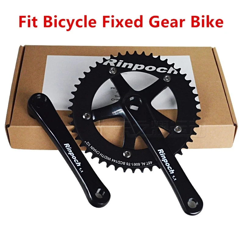 Weapon T48 Fixie Crankset Bike Crank Arm Bicycle Crank Chainwheel