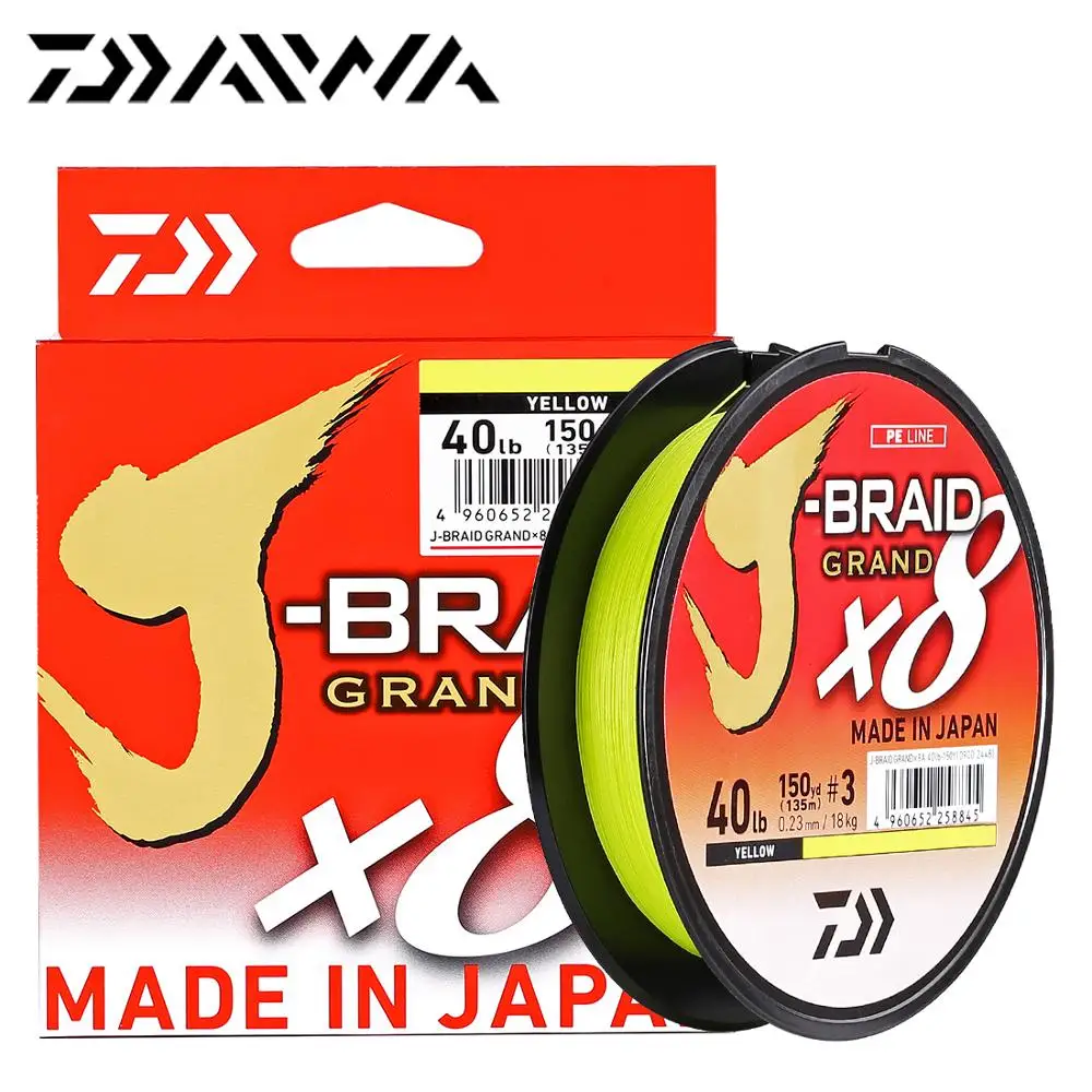 Новая Оригинальная рыболовная леска DAIWA J BRAID GRAND 135 м 270 8 нитей плетеная