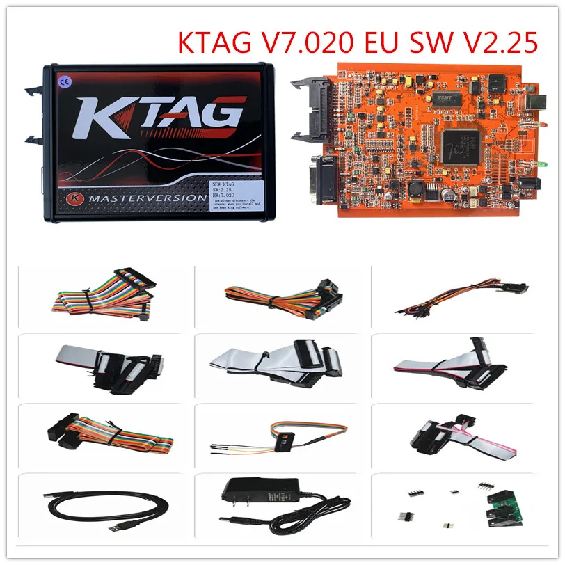 Красный Kess V5.017 SW2.47 EU красный PCB без жетона экю программирование Ktag OBD2 менеджер Тюнинг Комплект для автомобиля/трактора - Цвет: RED  KTAG