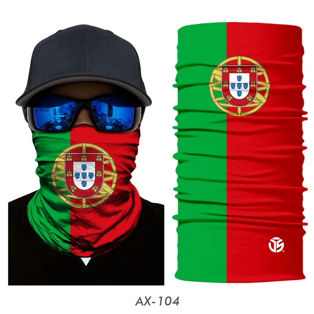Portugal 3D волшебный шарф, США, Национальный Флаг Испании, Россия, гетры для шеи, летняя трубчатая маска для лица, повязка на голову, бандана, шарфы для мужчин и женщин - Цвет: Portugal