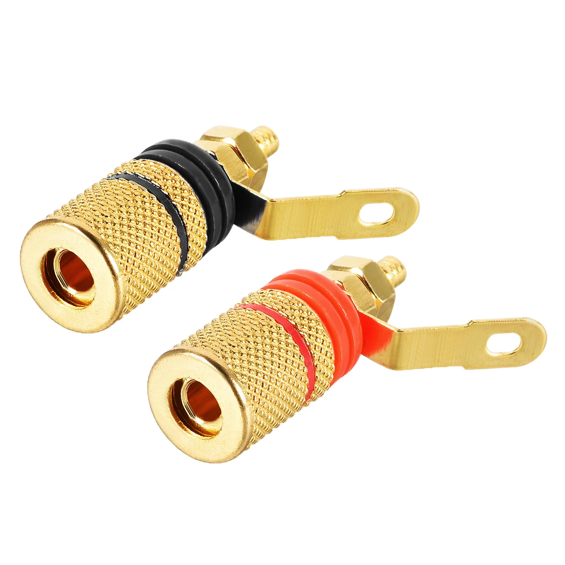 

uxcell 1 Pair Binding Post Terminal, M4 Thread Power Amplifier Connector, Banana Plug Jack Socket 1.26-inch Length