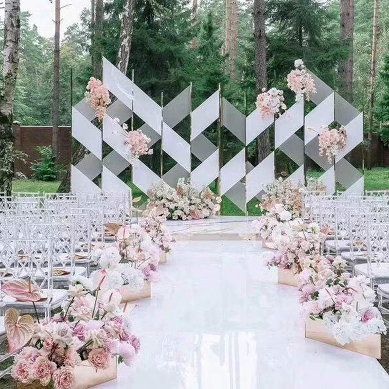 1.2*50m Wedding Party Gold/silver Carpet Aisle Runner Decoration  Wedding Carpet for Party 4