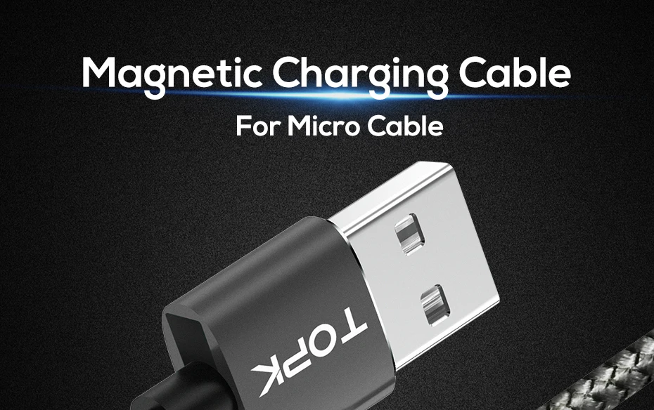 1 м Магнитный 2.4A кабель быстрой зарядки, кабель Micro usb type C магнитное зарядное устройство для IPhone XR XS Max samsung huawei XiaoMi Redmi Note 7