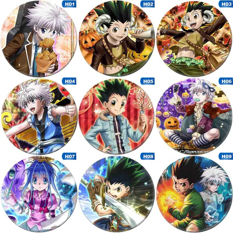 58 мм аниме Hunter X Косплэй значки на сумки Killua Zoldyck Сапожки в стиле Kurapika Круглый