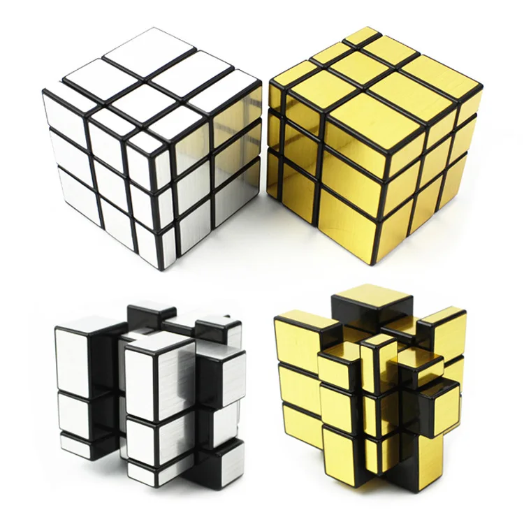 Зеркальный Кубик Рубика Золотой Матовый трехслойный интеллект Abnormity Cube 3-Order волшебный кубик зеркало обучающая игрушка