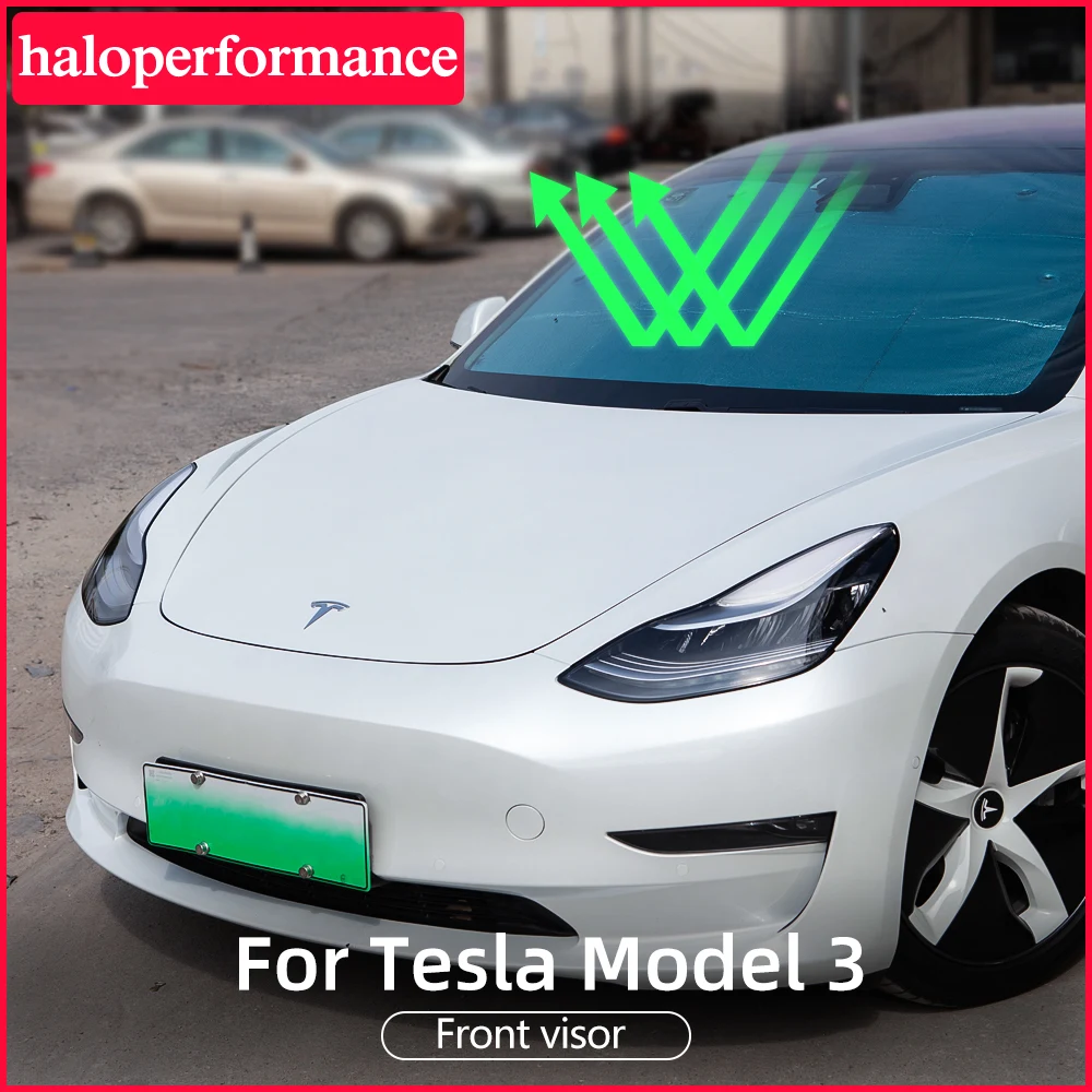 

Haloperformance Model3 Tesla Car Sunshade For Tesla Model 3 Accessories Skylight Blind Shading Net Sun Shade Tesla Model Three