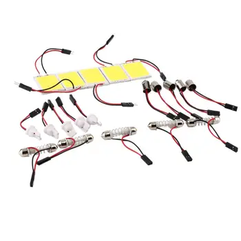 

4pcs 4W COB Chip 24 led LED Car Interior Light T10 Festoon Dome BA9S Adapter 12V,Wholesale Car Vehicle LED Panel Hot Selling