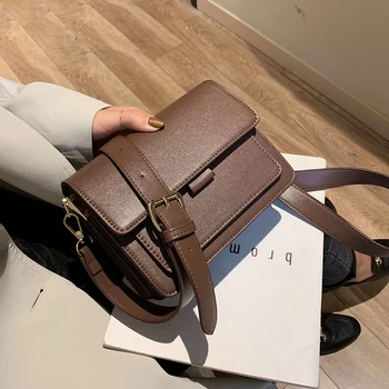 

2021 Simple Bag Women New Korean Small Flap Solid Cover Bag Summer Causal Laides Shoulder Messenger Bag Sac A Main