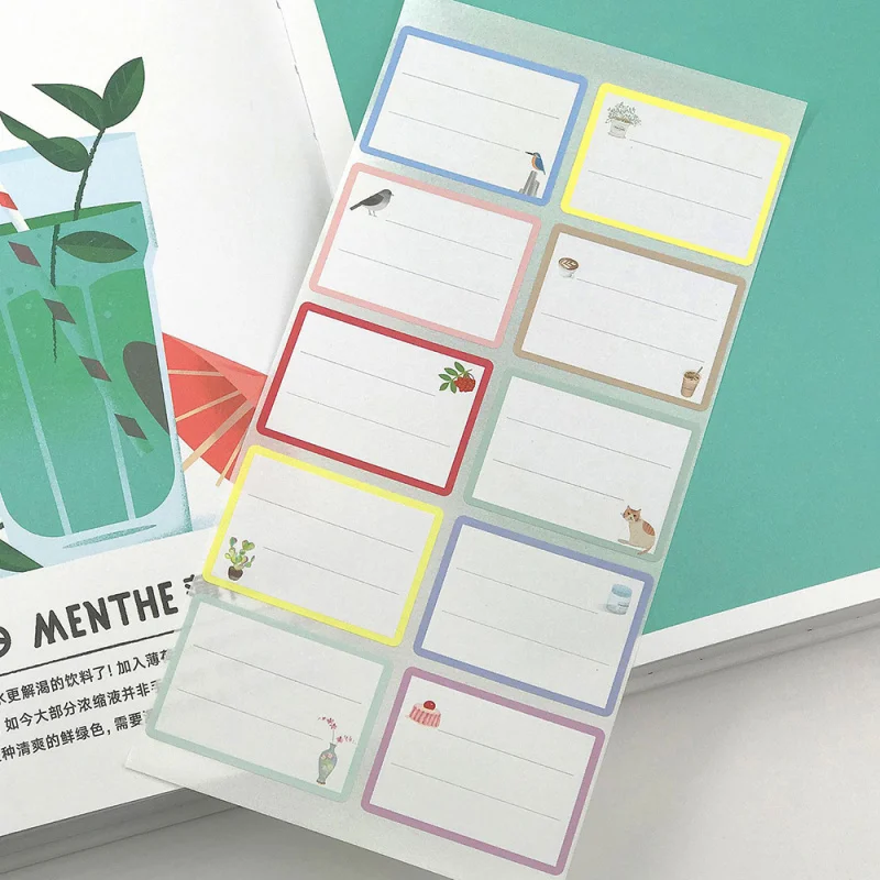 

2 Sheet Blank Handwritten Labels Stickers DIY Hand Account Document Classification Name Tag Sticker Decoration Material