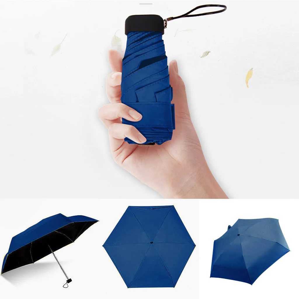 Зонт от солнца и дождя Для женщин обувь на плоской подошве легкая зонтик складной зонтик мини Зонт маленький Размеры легко хранить зонтик Новое