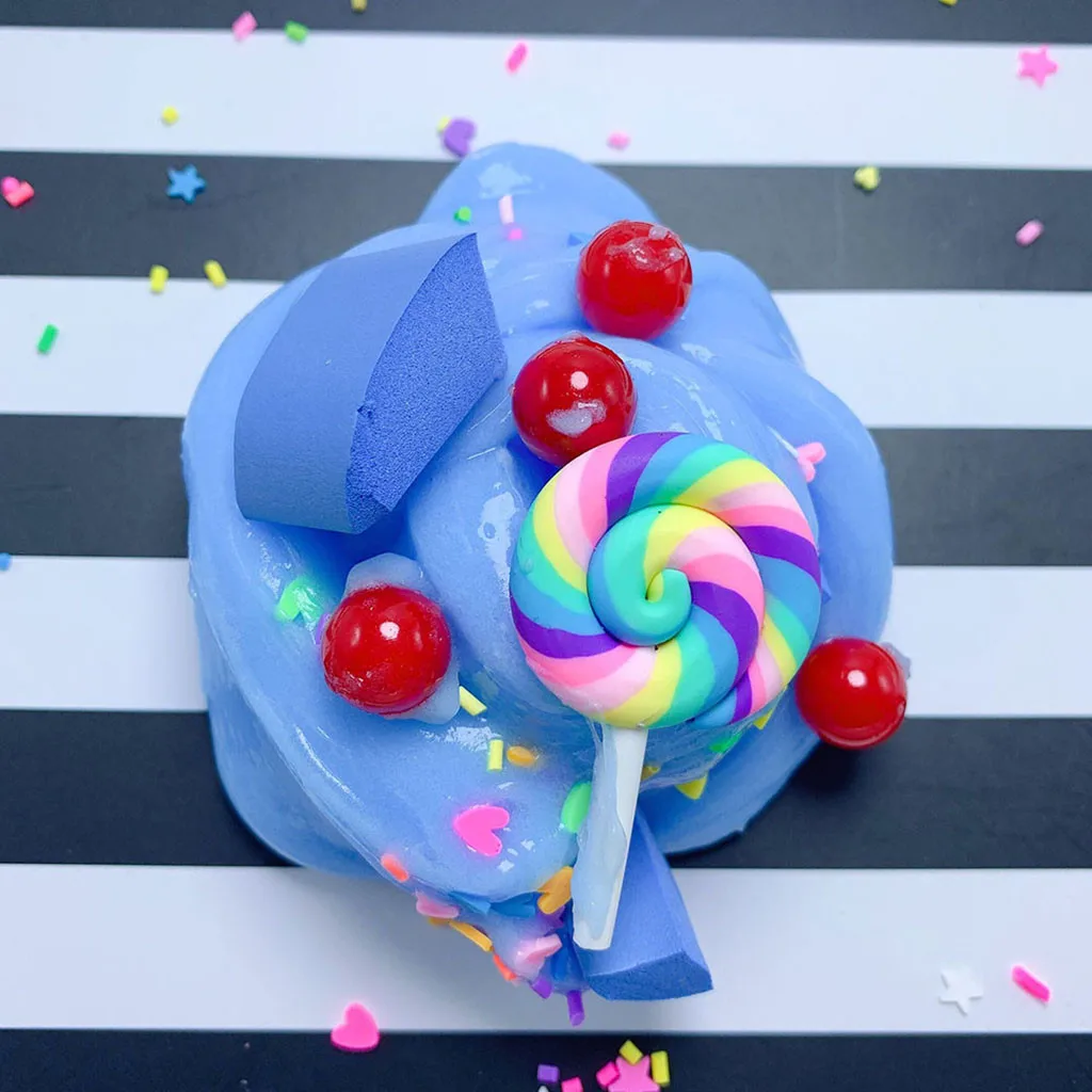 Пушистая милая игрушка леденец слизь для масла DIY снятие стресса детская забавная игрушка в подарок Пластилин слизь Полимерная глина антистресс