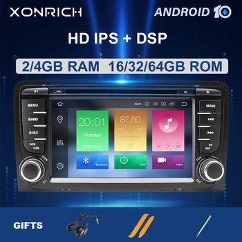 

8 Core IPS DSP 2 din Android10 Car DVD Multimedia For Audi A3 8P S3 RS3 Sportback Navigation GPS Radio stereo head unit 4GB+64GB