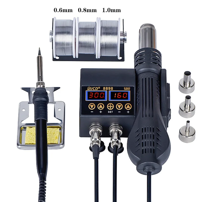 

JCD 8898 Double Switch Control Soldering Station LCD Display Temperature Control Rework for Repair Phone BGA SMD Welding Tools