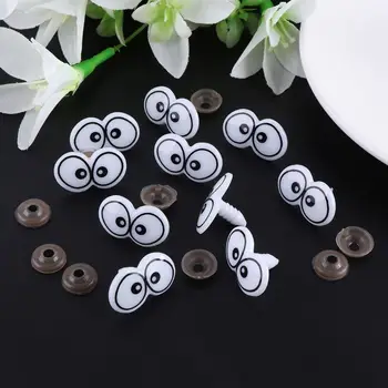 

10pcs Plastic Cartoon Safety Eyes For Toy Bear Doll Puppet Stuffed Animal Crafts Children DIY With Washers 19QF