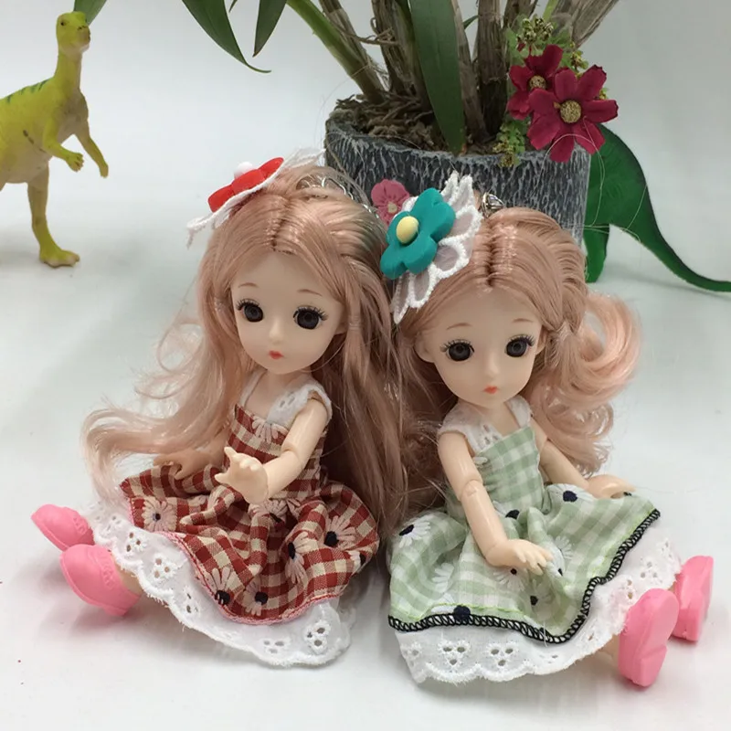 

Ob11 BJD Doll 16 CM 13 Movable Joint Key School Bag Button Pendant Toy Accessories 3D Eyes White Skin Nude Gifts For Girls Toys