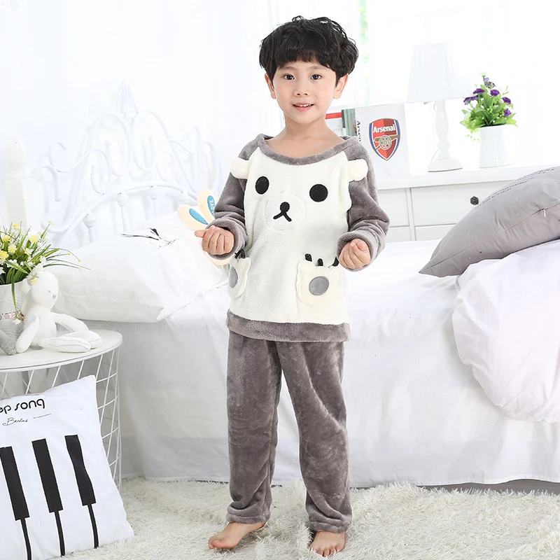 Pijama infantil/детская одежда; зимние пижамные комплекты; утолщенный комплект; детские пижамы; ; Новая фланелевая одежда для сна; детская пижама