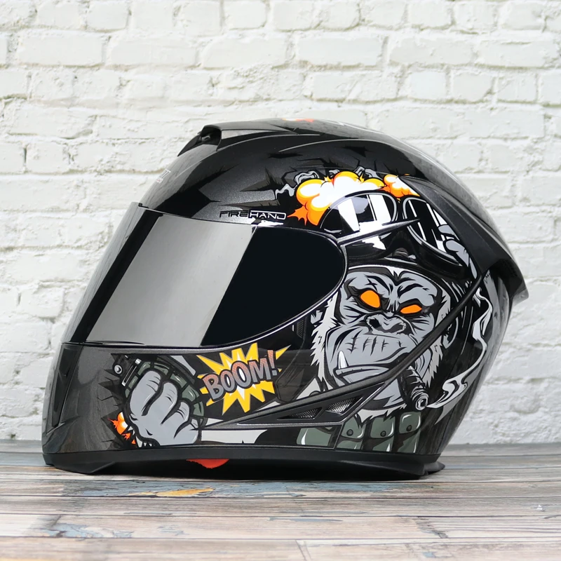 Полнолицевой шлем Casco Moto Capacete мотоциклетный шлем гоночный каск мотоциклетный шлем полный лицевой каск горные точки одобренный черепаха - Цвет: 6