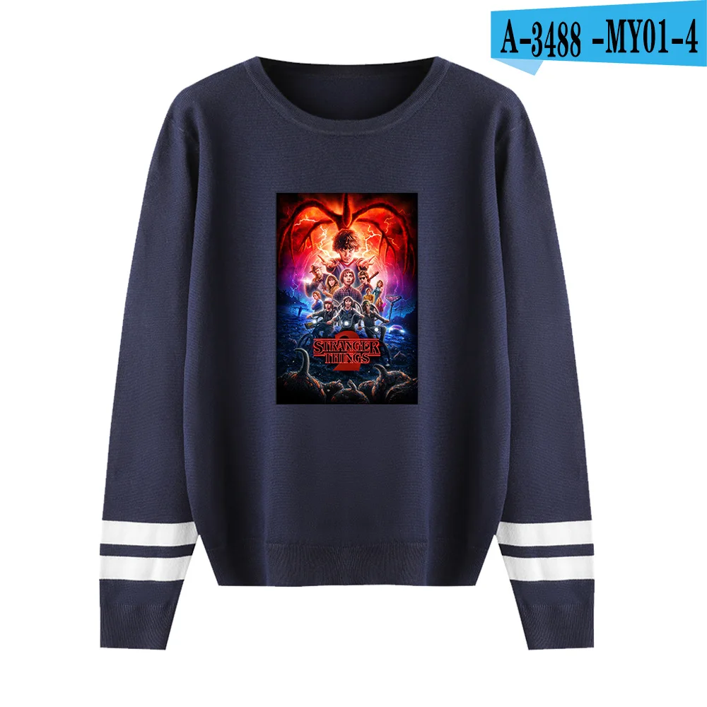 navyblue Необычные вещи свитер с круглым вырезом Мужская/Женская Скидка брендовая одежда вязаный свитер странные вещи о-образный вырез синий Повседневный свитер - Цвет: navyblue