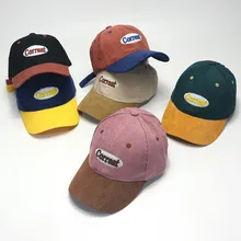 7 цветов, мягкая бейсбольная кепка с буквенным принтом, детская Вельветовая хлопковая бейсбольная кепка с карнизом, Кепка От Солнца L1127