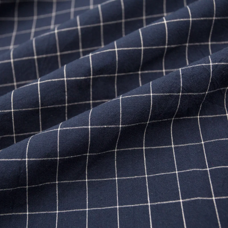 Wash Pure Cotton Fabric 100% Children for Bed Sheets Quilt Covered Clothing Shirt Dress Grid Striped Plaid Cloth Brocade Sewing 6