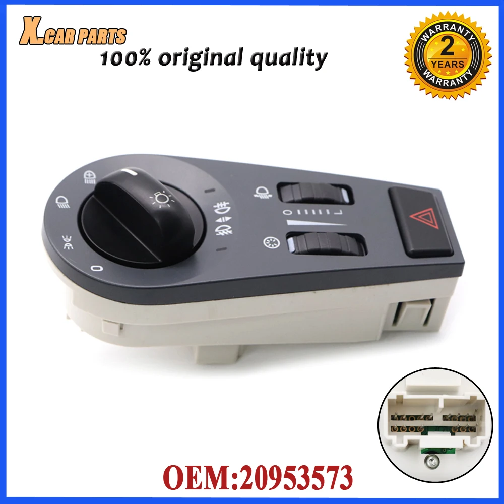 20953573 Car Headlamp Hazard Warning Switch Headlight Fog Lamp Control