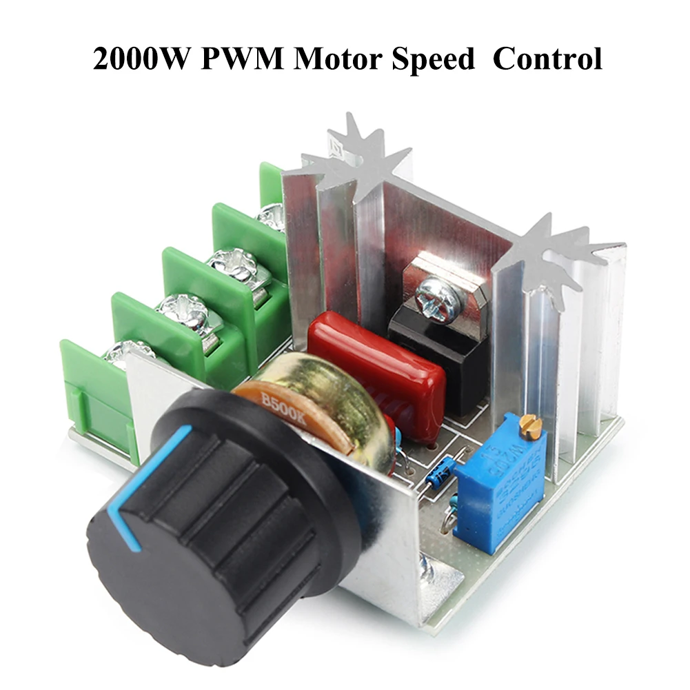 PWM AC Motor Speed Control Controller 2000W(max) SCR Voltage Regulator Adjustable 50-220V 25A LED Dimmers Motor Speed Controller motor speed controller electric motor speed controller