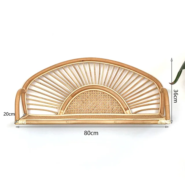 Rattan hanging wall shelf  6