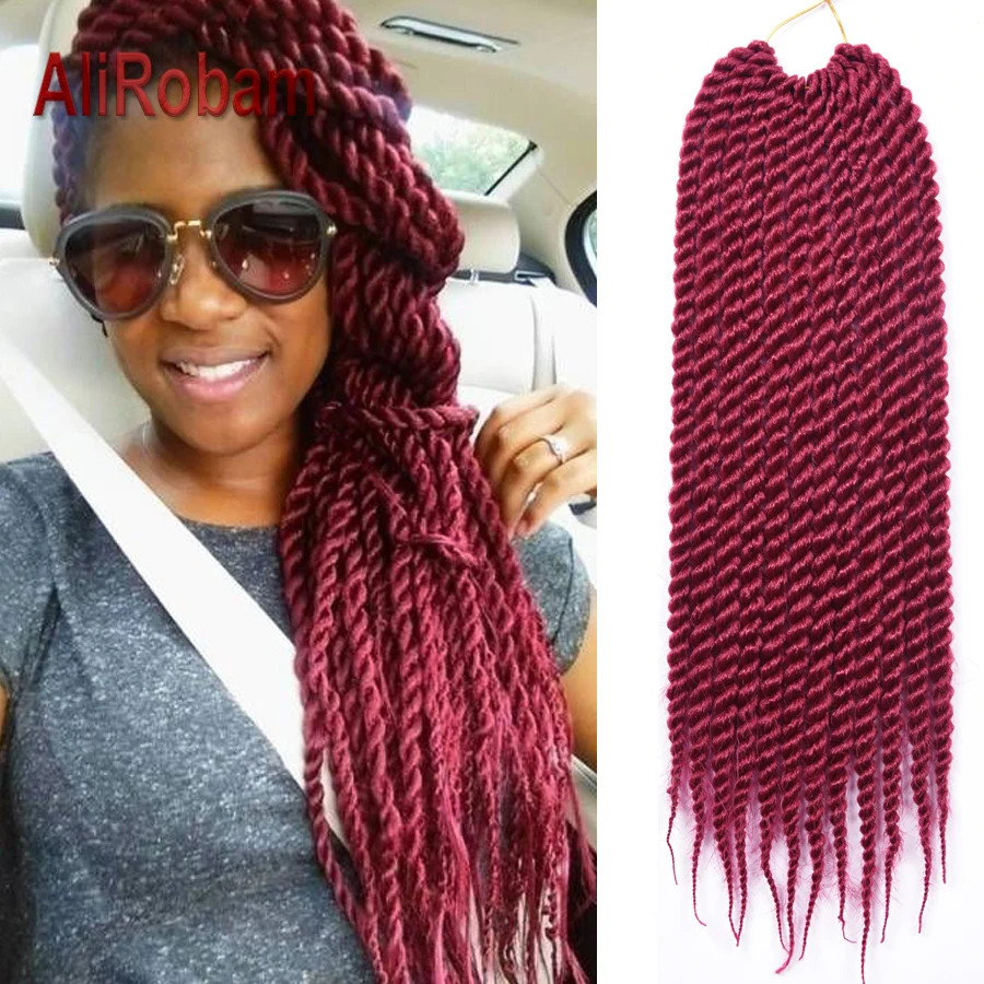 AliRobam Crochet Braids Senegalese Twist Hair 18 Colors Ombre Synthetic Braiding Extensions 12Strands/Pack | Шиньоны и парики