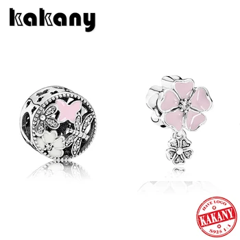 

High Quality 100% 925 Sterling Silver 1: Spring Charm, Mixed Enamel And Transparent Cz Fit Diy European Female Bracelet Jewelry
