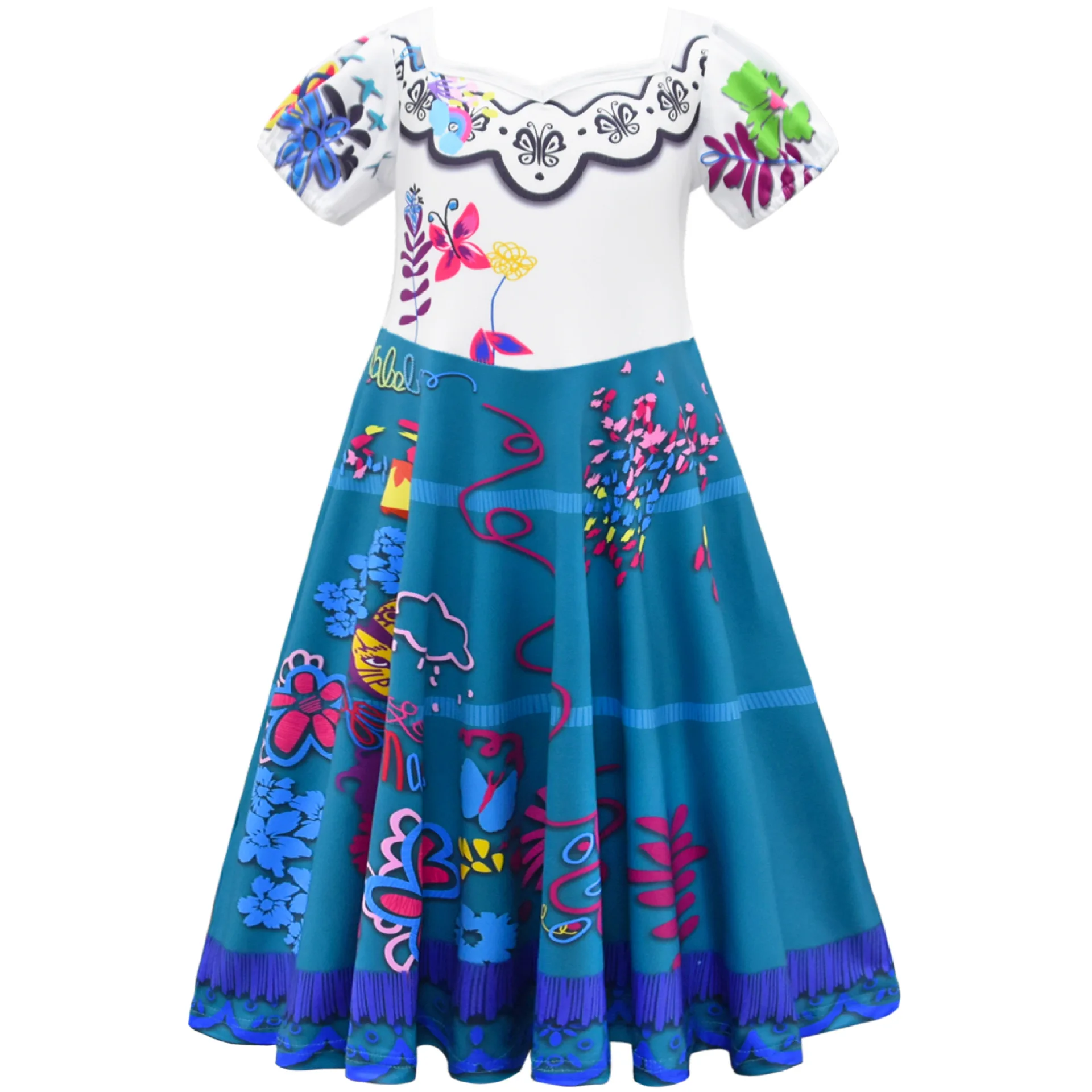 Encanto Cosplay Costume Dresses For Girl Dress Girls Fancy Dresses Halloween Princess Dress Children Party Birthday Outfits