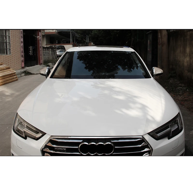 Для Audi A4L2017 пара накладка на зеркало заднего вида автомобиля зеркало декоративная рамка Крышка белый грибок Модификация аксессуары