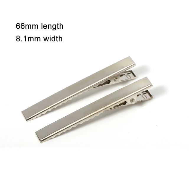 50/20pcs Metal Hair Alligator Clips 30mm/40mm/45mm/55mm/65mm/75mm/100mm Findings For DIY Jewelry Hair Style Tools Accessories 66mm