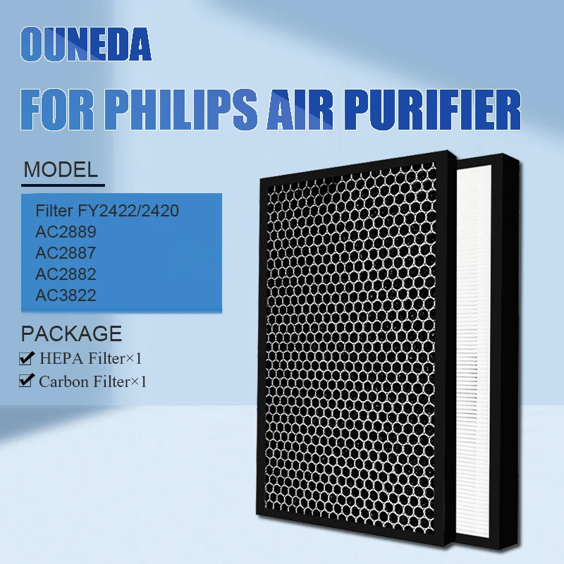 Фильтр НЕРА и углеродный для очистителя воздуха Philips FY2422 FY2420 AC2882 / AC2887 серии 2000 2000i