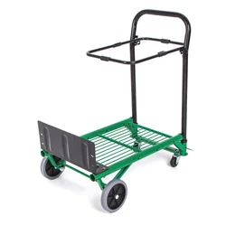 4 Wheel Portable Steel Garden Cart Folding Lightweight Transfer Hand Carts For Shipping Trailer