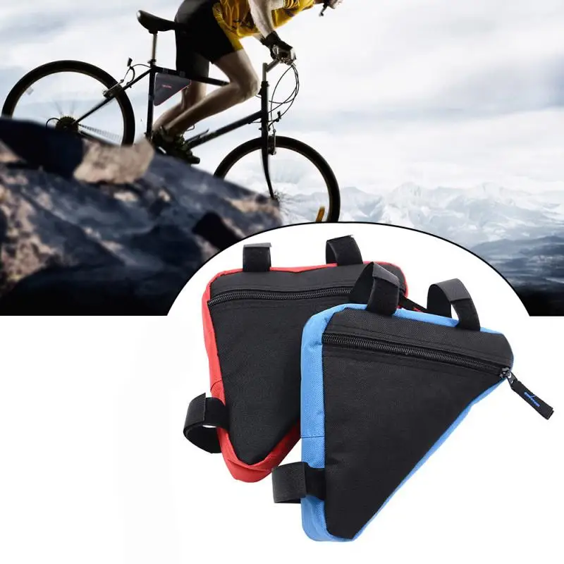 PANIER VELO,Black--Sacoche De Selle Triangulaire Pour Cadre Avant De