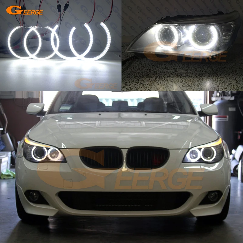 Для BMW E60 E61 LCI 525i 528i 530i 535i 545i 550i M5 2007 2010 ультра яркий SMD светодиодный ангельские