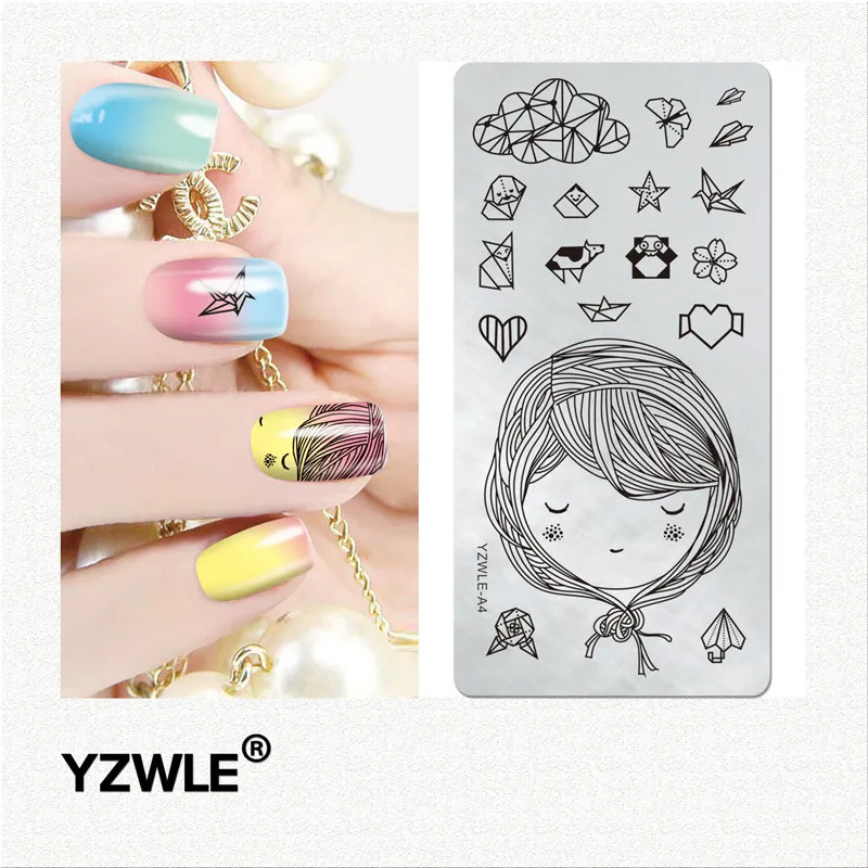 Дизайн кружева смешанные стемпинг для украшения ногтей пластины изображения из нержавеющей стали шаблон Полировка Маникюр трафарет Инструменты