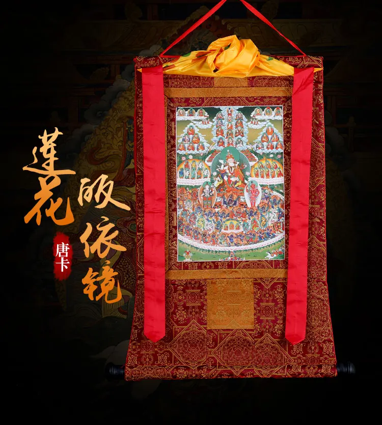 Украшения ручной работы статуи Будды картины тхангка тибетская живая картина для украшения помещений Длина 60 см