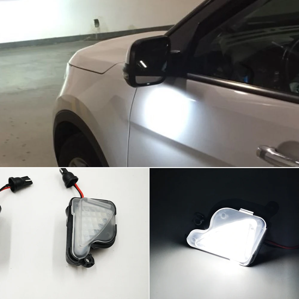 1Set For Skoda Octavia 3 2 5E 1Z 2004-Skoda Superb 3 2 B6 B8 2008-6000K White LED Under Side Mirror Light Puddle Lamps