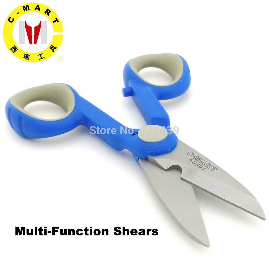 C MART Hnad tools 6" Multi purpose Scissors Stainless Steel Electronic