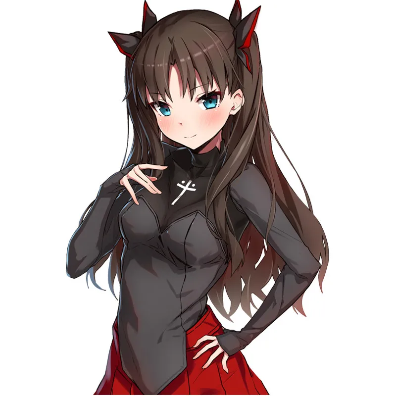 Super Sexy Car Styling Cute Beauty Cartoon Tohsaka Rin Waifu Anime JDM Window Decal Fate Stay Night Vinyl Girl  Car Stickers