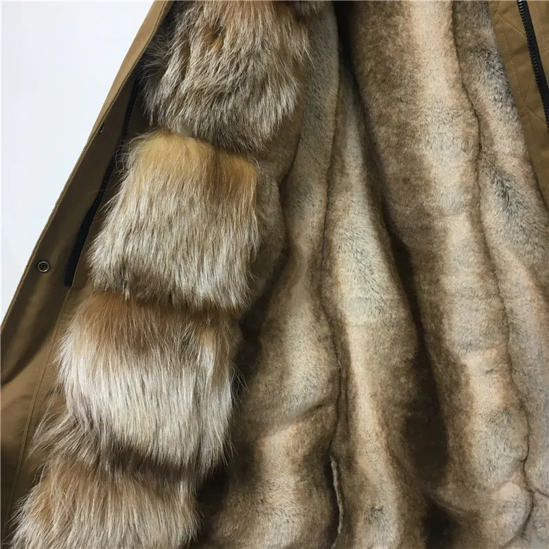 Парка Camel Новая цветная женская зимняя куртка Шотландка Лисий меховой воротник смешанный цвет может быть съемным по оптовой цене