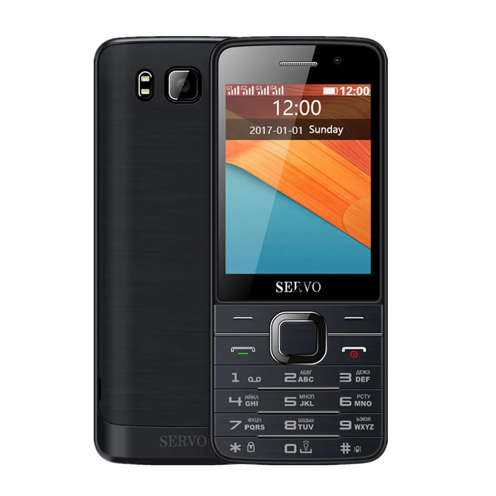 Оригинальный телефон SERVO V9500 2 8 дюймов 4 sim карты Quad standby GPRS Bluetooth MP3 FM Вибрация