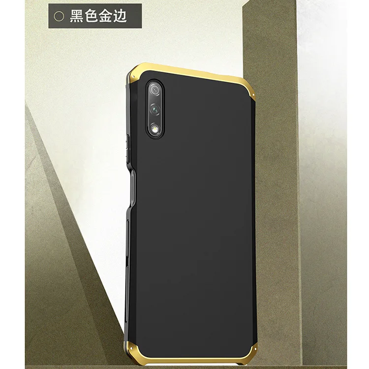 Текстурированный противоударный металлический каркас пластик для huawei Honor 9X x9 алюминиевый сплав бампер Honor 9x с подарком